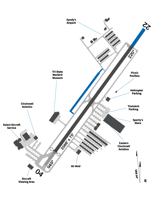 Sporty's Arial Map